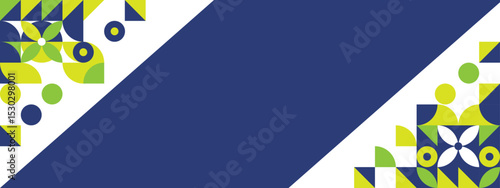 Decorative Geometric Mosaic Banner Design