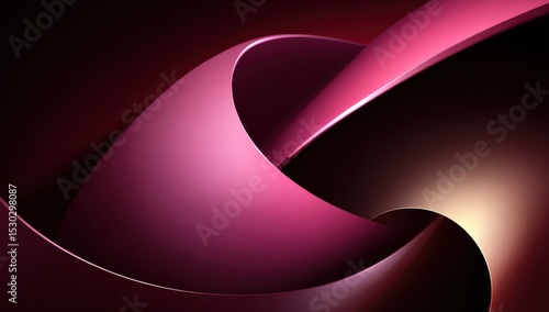 Abstract swirling forms in deep pink and warm tones