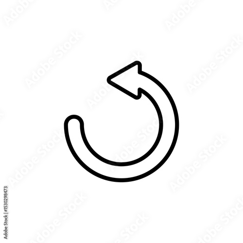 Tableau sur toile Undo Icon. Back or Return Illustration on white background