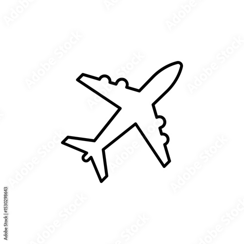 Airplane sign vector illustration, Plane icon vector for web and mobile app, Flight transport symbol. Travel sign. Aeroplane clipart, Plane icon set isolated. Plane icon black, Fly symbol isolated.
