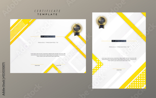 Abstract Colorful Award Certificate Template Art