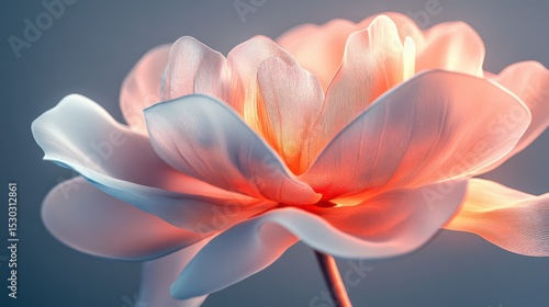 Abstract glowing flower close-up