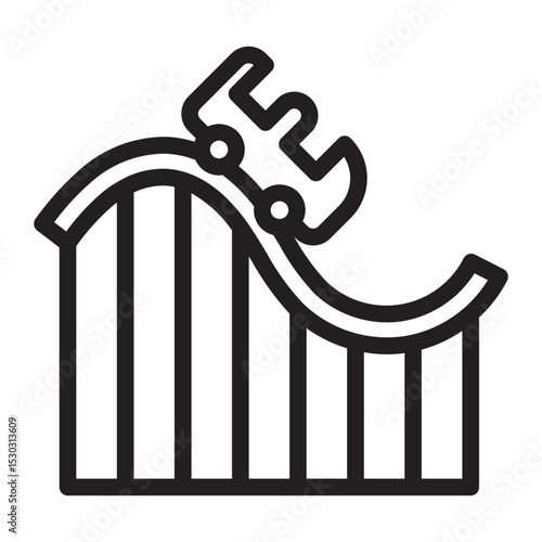 rollercoaster Line Icon