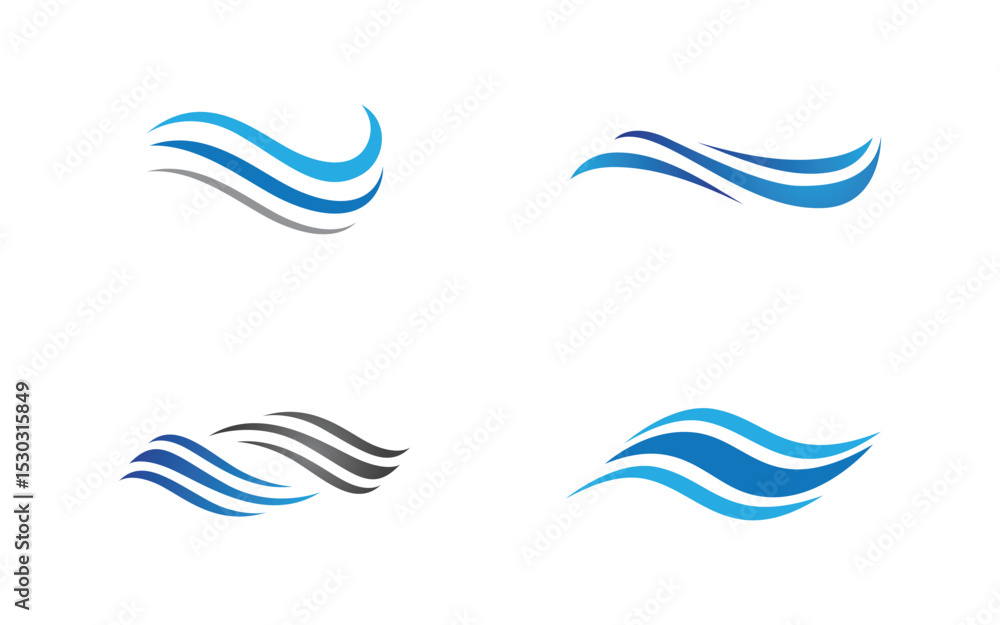 Water wave liquid vector Logo illustration design V1.228 Water wave liquid vector Logo illustration design V1.228