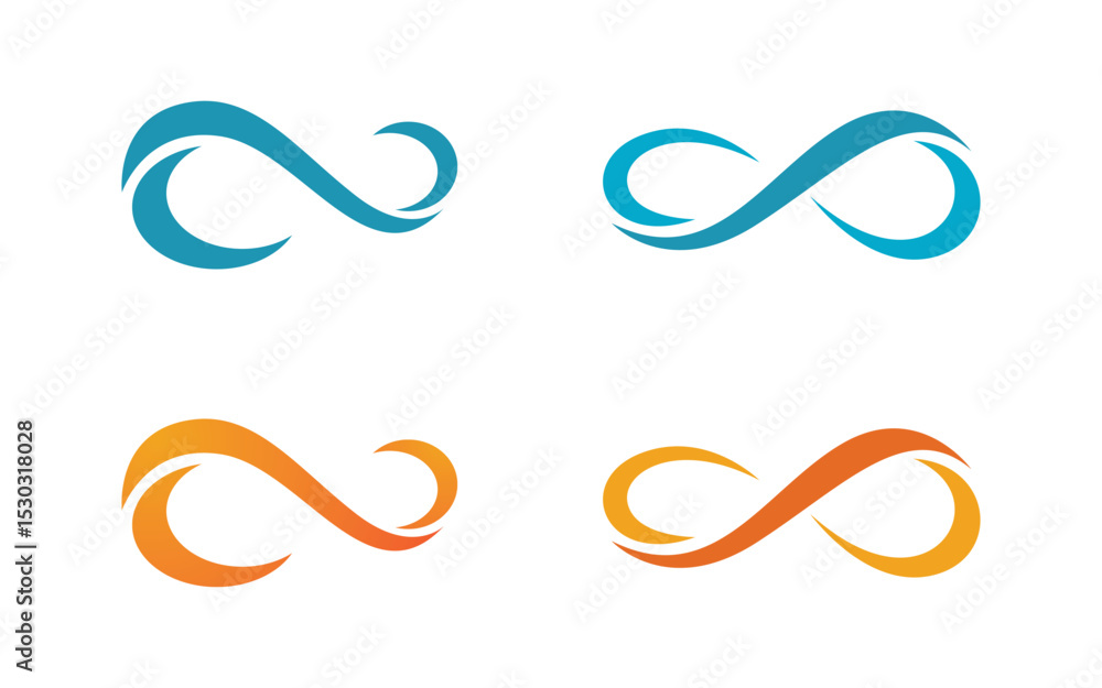 Infinity logo Design Vector icon illustration design template v.10 Infinity logo Design Vector icon illustration design template v.10