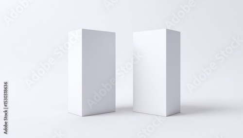 Two blank white boxes