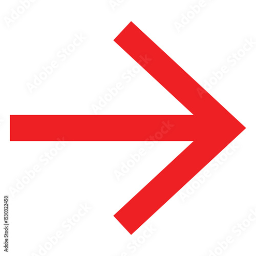 Free Download Right Direction Red Arrow, Bold Red Arrow Vector Illustration - GFXLoad