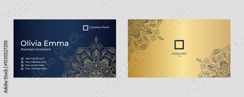Classic Golden Business Card Template Design