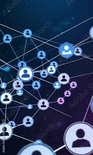 Abstract Network Digital Connection Social Media Technology Background