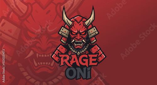 Rage Oni Angry Demon Head Vector Design