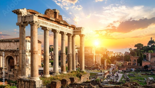 Eternal Echoes Beneath a Burning Sky
Where ancient pillars guard the last light of empire.