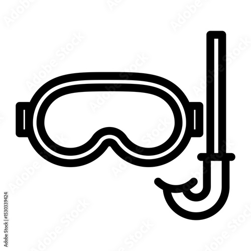 snorkel Line Icon