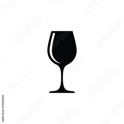 Glass Silhouette Black Illustration for Design and Decoration Use