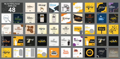 Mega collection of 56 social media post design template. Used for property agent advertising