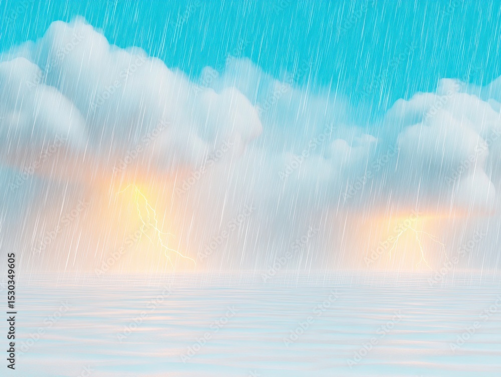 Cloudy, rainy, serene scene Cloudy, rainy, serene scene