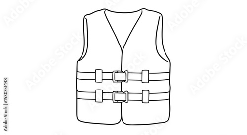 Life vest outline safety equipment