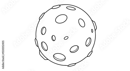 Outline moon craters space astronomy