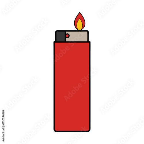 red burning candle