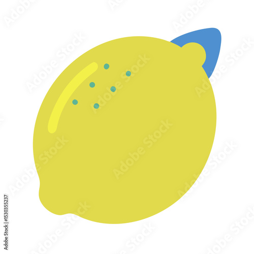 Illustration of a simple lemon. Fruits. Lemonade. Refreshing. Preservatives. Pesticide.