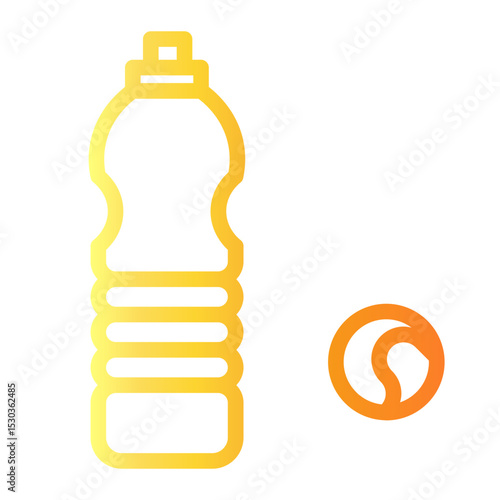 water bottle Line Gradient Icon