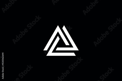 Free Download triangles combined Minimal awesome trendy professional logo design template on black background.  For your business. Vector sign. - GFXLoad