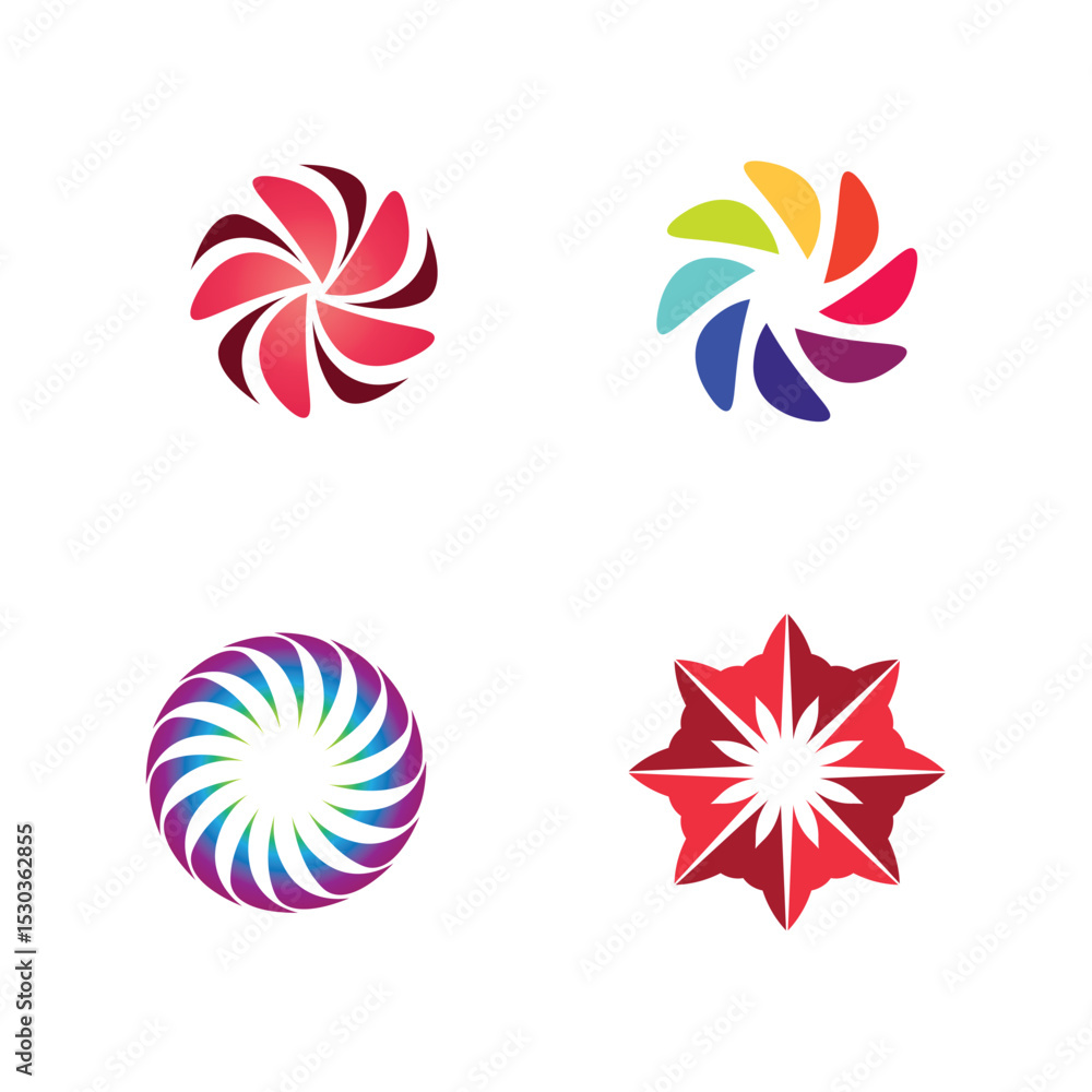 Fototapeta premium Vintage Flower Logo with Elegant Line Art and Classic Charm