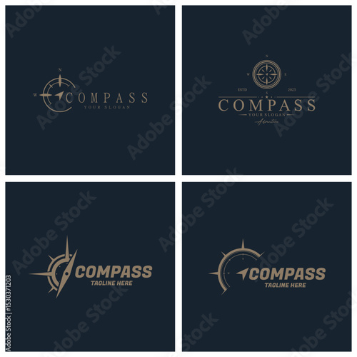 Detailed Retro Compass logo Emblem Featuring Antique Map and Exploration Theme,business,marketing,internet concept.trendy simple vector symbol for website design or button to mobile app..