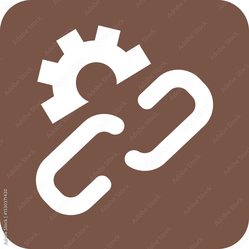 Link Building Icon - SVG Line Style Link Building Icon - SVG Line Style