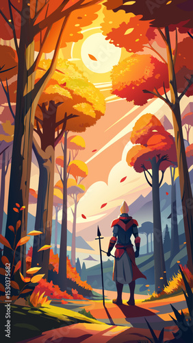 Autumnal Forest. A Warrior's Journey