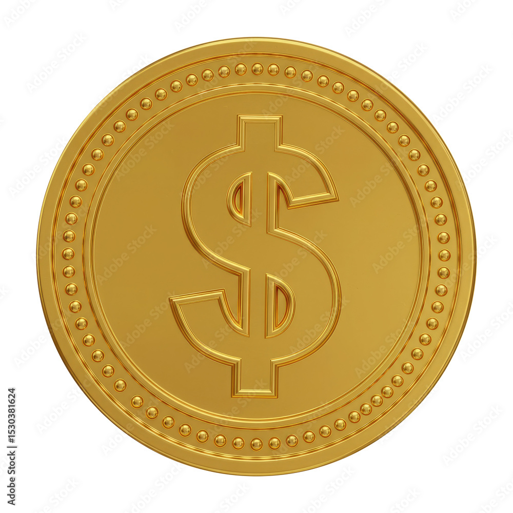 Golden Dollar Money Icon Cut Out. Shiny 3D Rendered Financial Symbol for Web, Business, and Economy. Isolated Vector-Style Illustration. Golden Dollar Money Icon Cut Out. Shiny 3D Rendered Financial Symbol for Web, Business, and Economy. Isolated Vector-Style Illustration.