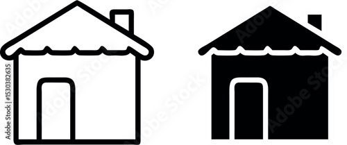 Home icon for apps and websites, House icon, Home sign, Main page icon.