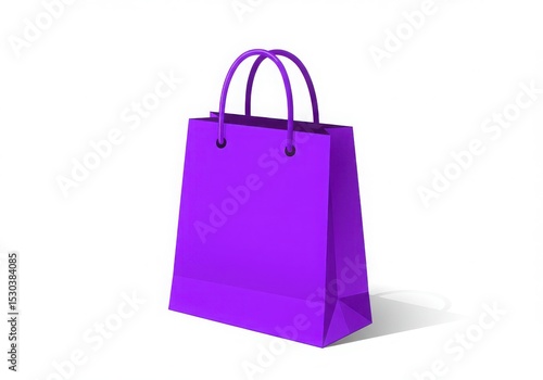 Wallpaper Mural Purple shopping bag with handles on a plain background Torontodigital.ca