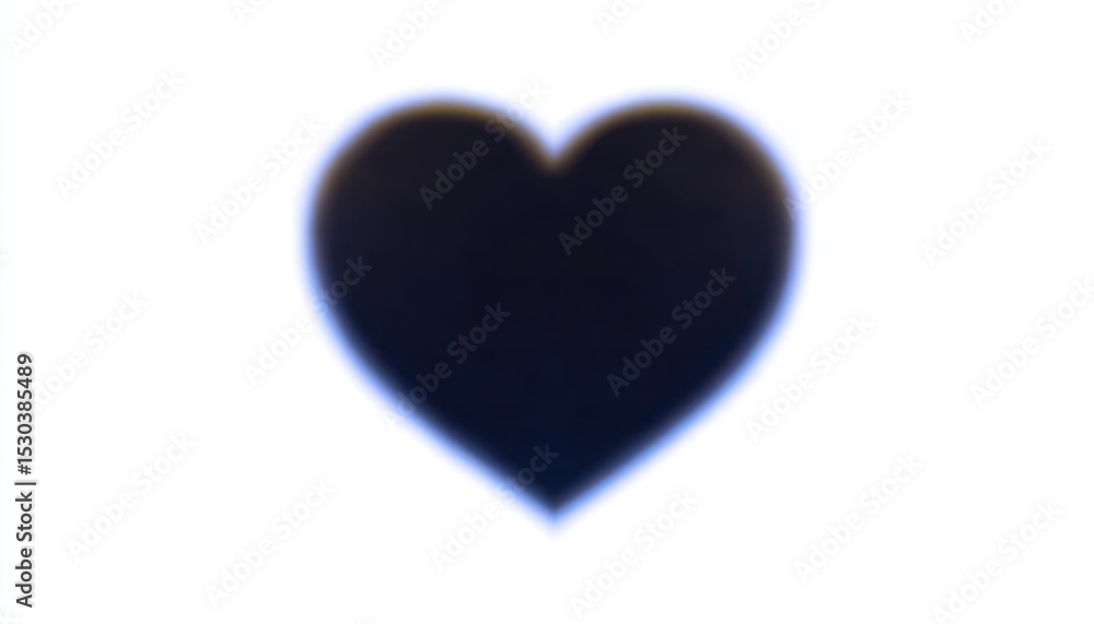 Blurred dark heart on white Blurred dark heart on white