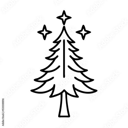 A mighty redwood tree, so tall that its upper branches are scraping stars from the night sky.