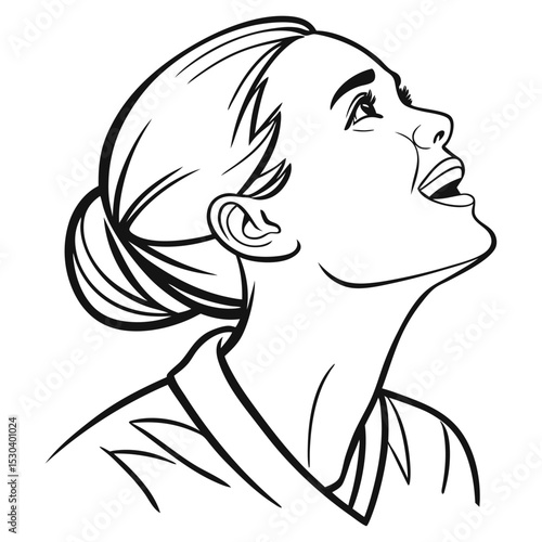 Facial Expression Vector Icons in Black and White Outline