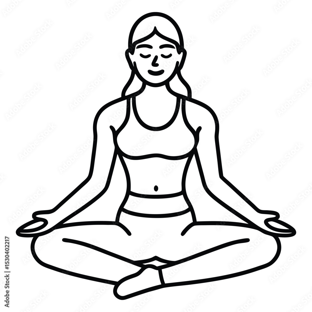 minimalist yoga poses vector line art black and white illustration minimalist yoga poses vector line art black and white illustration