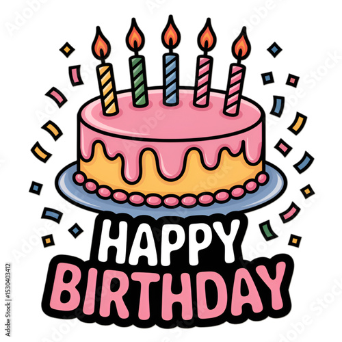 birthday cake with candles