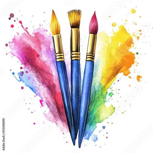 watercolor vector of DAW Software, isolated on a white background.
