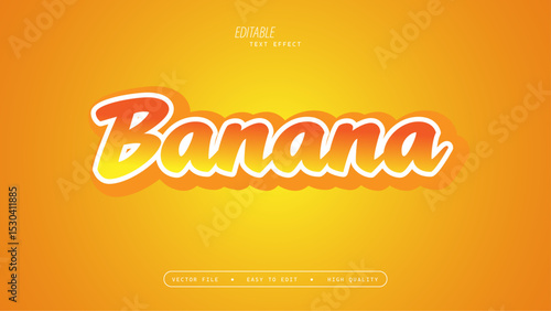 Banana Yellow Text Effect for Graphic Design