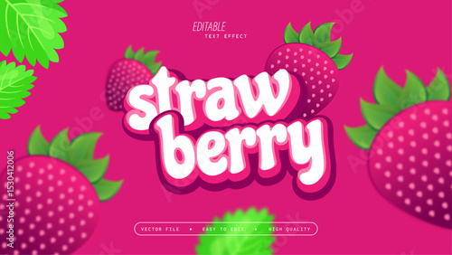 Strawberry Green Text Effect for Graphic Design