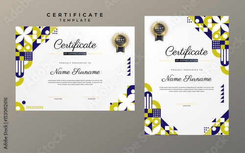Professional Certificate of Appreciation with Modern Abstract Design for Recognition