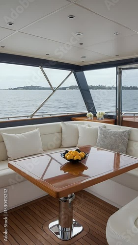 Yacht Interior Design Luxury Boat With Sea View Furnitures