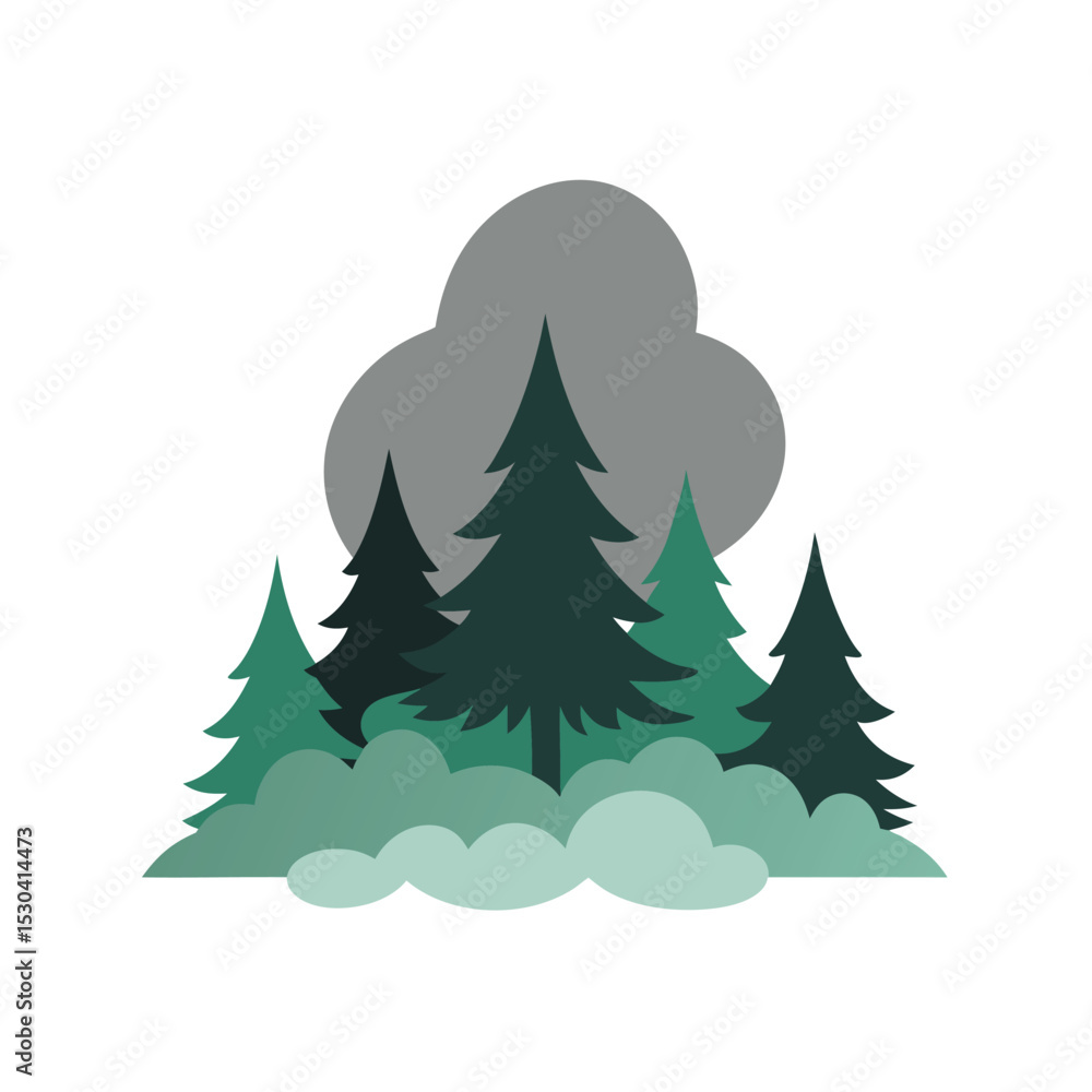 Obraz premium christmas tree vector illustration