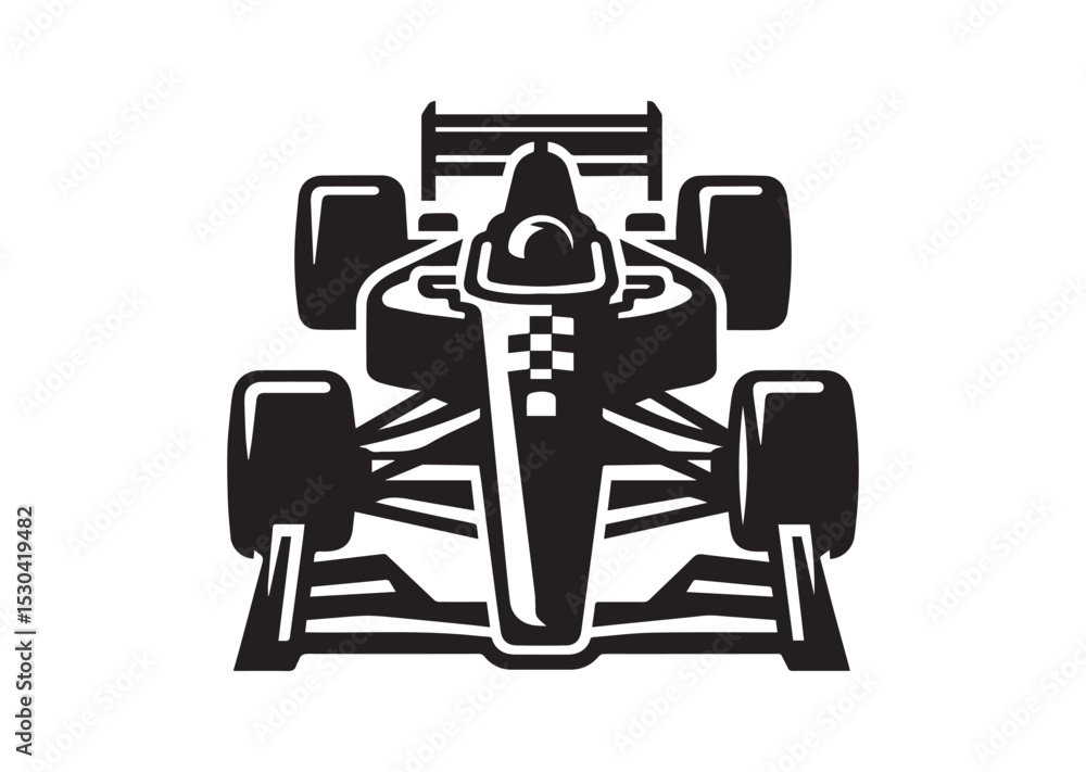 Formula Car Silhouette Vector Formula Car Silhouette Vector