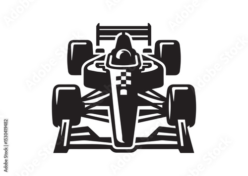 Formula Car Silhouette Vector