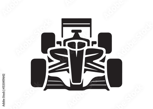Formula Car Silhouette Vector