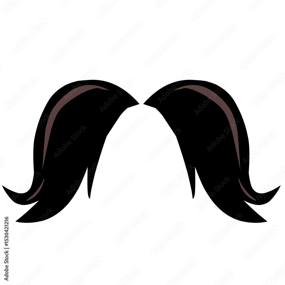 Obraz premium Black moustache illustration 