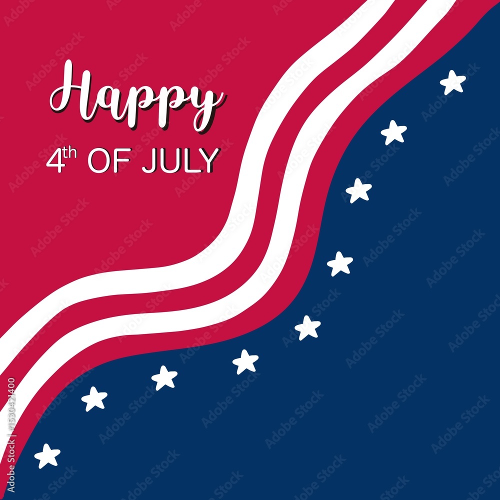 Fototapeta premium Happy fourth of july background
