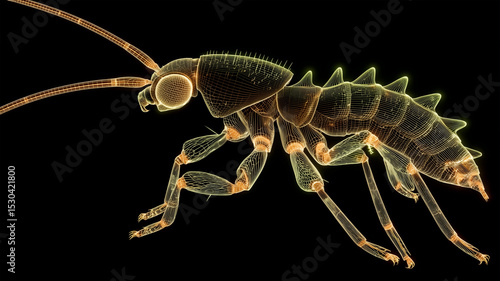 Wallpaper Mural 原始昆虫アルカエオプテリクス類のレントゲン骨格図 Torontodigital.ca