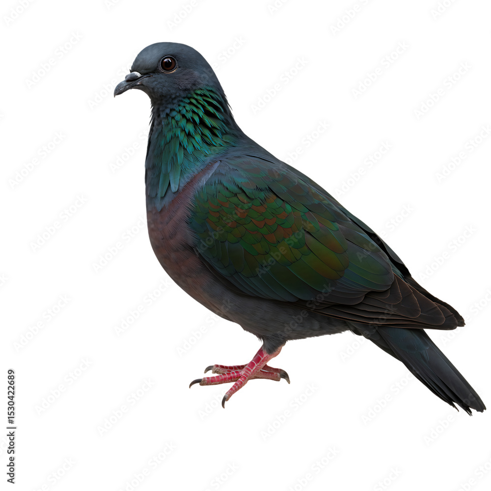Fototapeta premium Emerald Dove: Detailed Close-up of a Bird